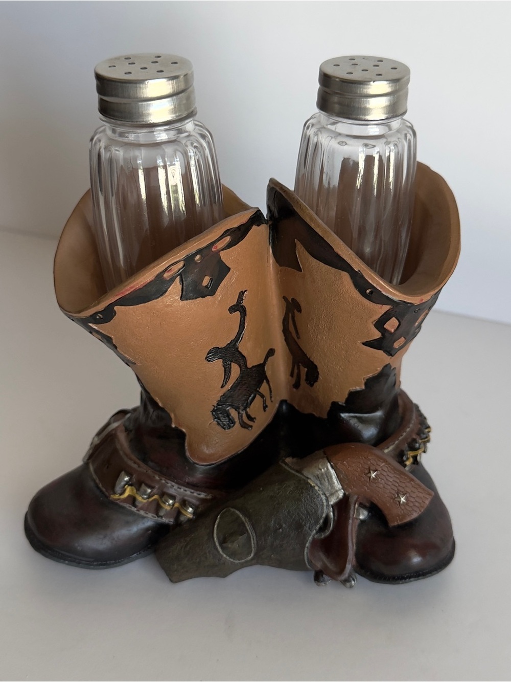 Unique Western Cowboy Boot Salt/Pepper Shaker. By DWK